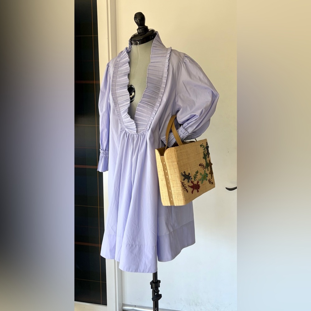 Sovere Studio NWOT Rapture Shift Pleated V-Neck Mini, Lavender, szS - Picture 14 of 15